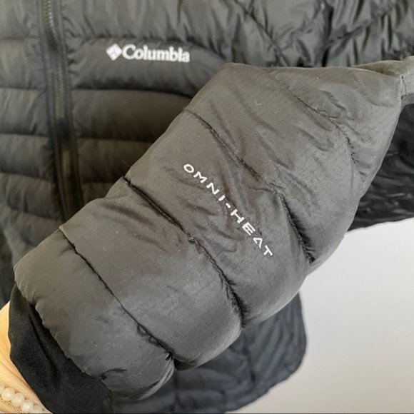 Columbia Powerfly Black 800-fill Down Microbaffle Puffer Jacket - M/8-10 - Picture 6 of 13